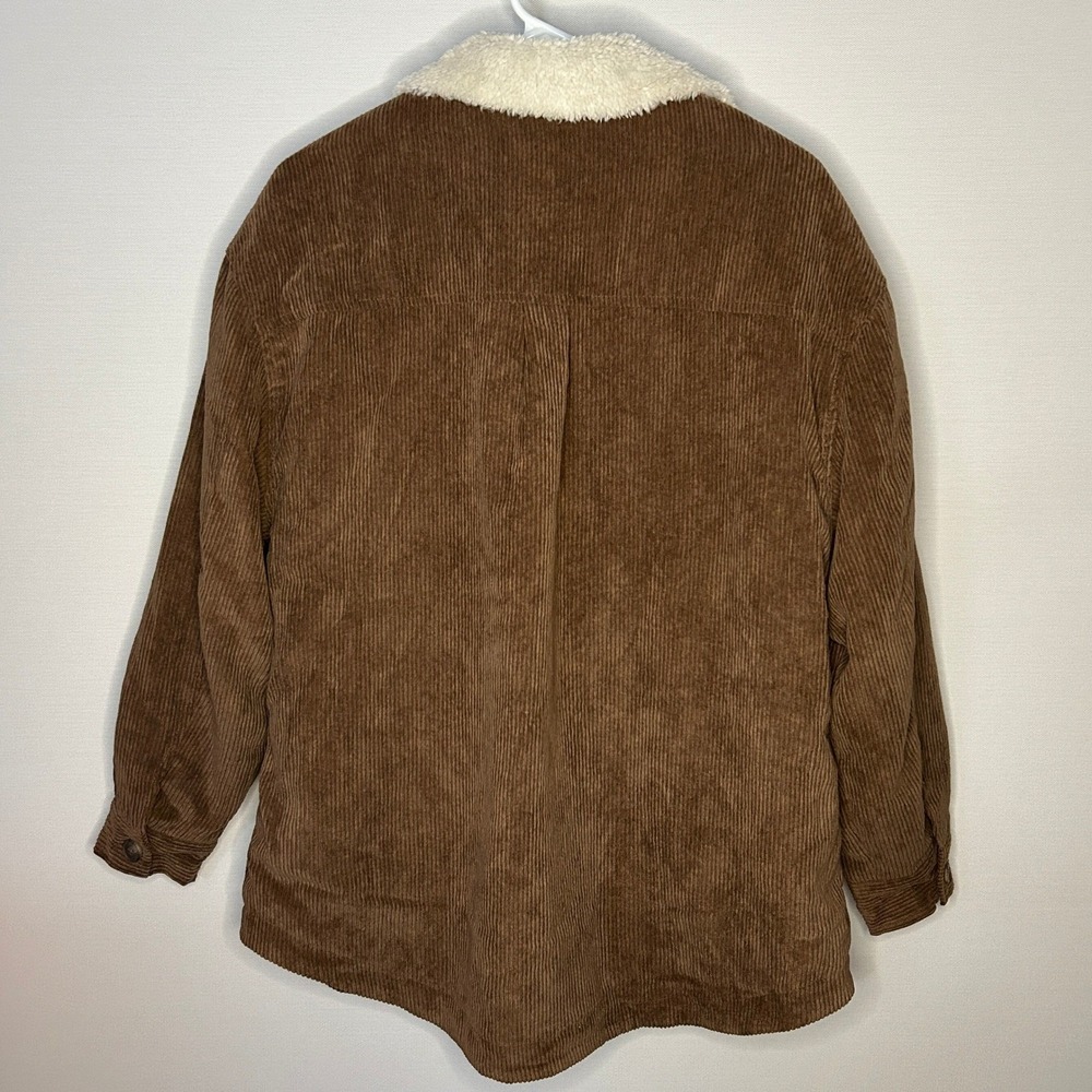 Ashley by 26 International Corduroy Sherpa Lined Jacket Brown L NWT Streetwear - Picture 9 of 10
